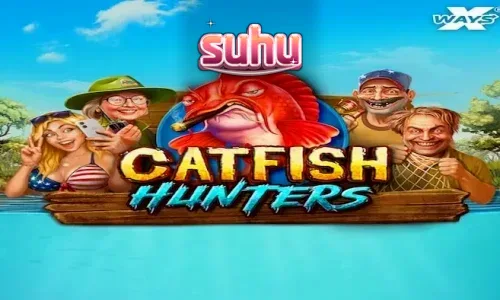 Tampilan visual slot Catfish Hunters dengan tema rawa dan simbol memancing.